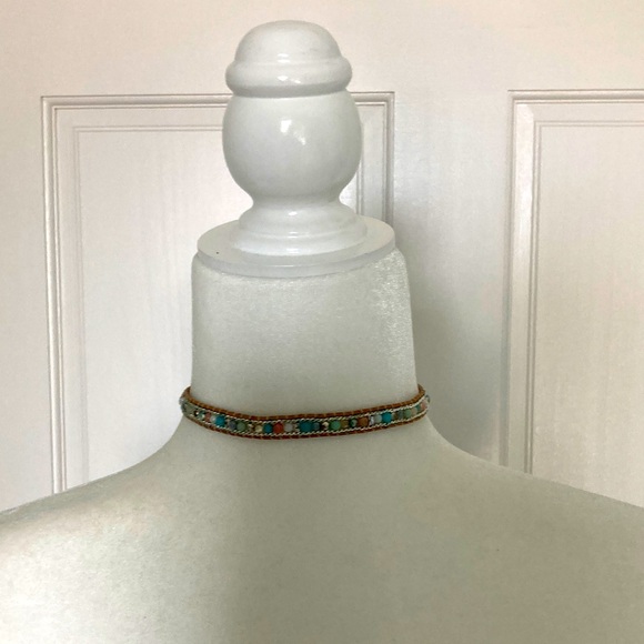 Elegant Multicolor Boho Beaded Choker Necklace - Picture 1 of 5